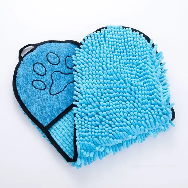 Badehandschuh mit Pfotenmuster