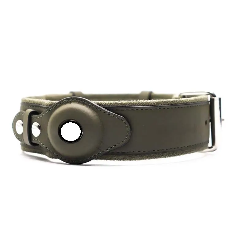 Lederhalsband mit Fach für einen Tracker