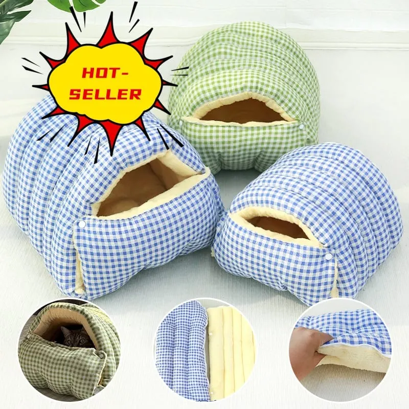 quilted checkered igloo bed