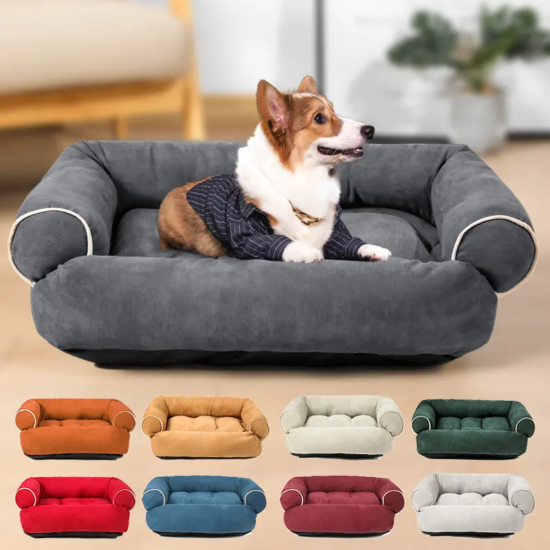 large dog sofa with arms on both ends