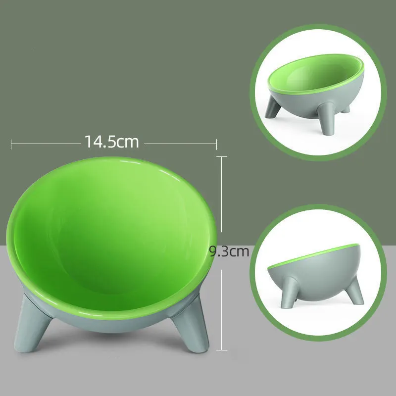 tilted bowl on short legs