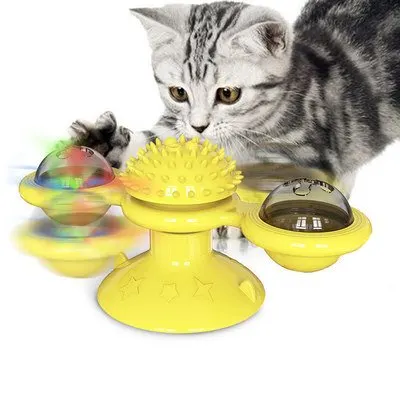 cat scratching windmill toy